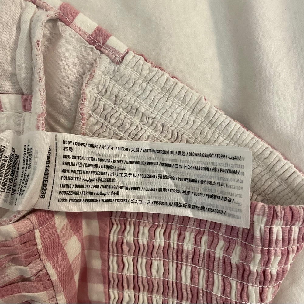 NWT Abercrombie & Fitch Pink Checkered Halter Crop Top (Size XS) - Picture 5 of 8